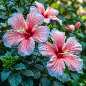 Гибискус садовый Тропикал Сан купить по цене от 293р. в интернет-магазине «Посадика» с доставкой почтой в в Кировске и по всей России – [изображение №1].